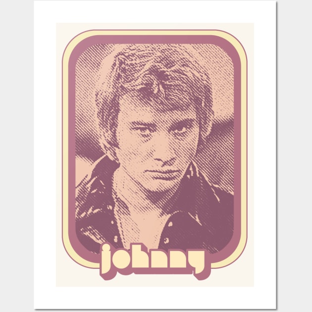 Johnny Hallyday / Retro Francophile Fan Art Design Wall Art by DankFutura